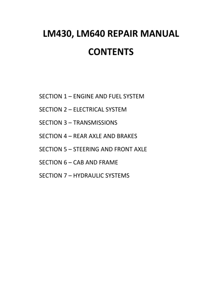 LM430 & LM640 Repair Manual | PDF