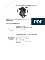 Ficha Tecnica Motobomba Tdwp80c A Diesel Toyama