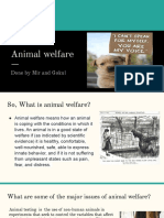 Animal Welfare: Done by Mir and Gokul