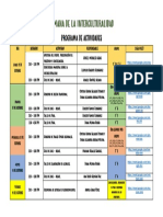 Programa de Semana de La Interculturalidad