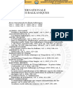 Revue Internationale Des Études Balkaniques - Bibliographie V1-V6 1934-38