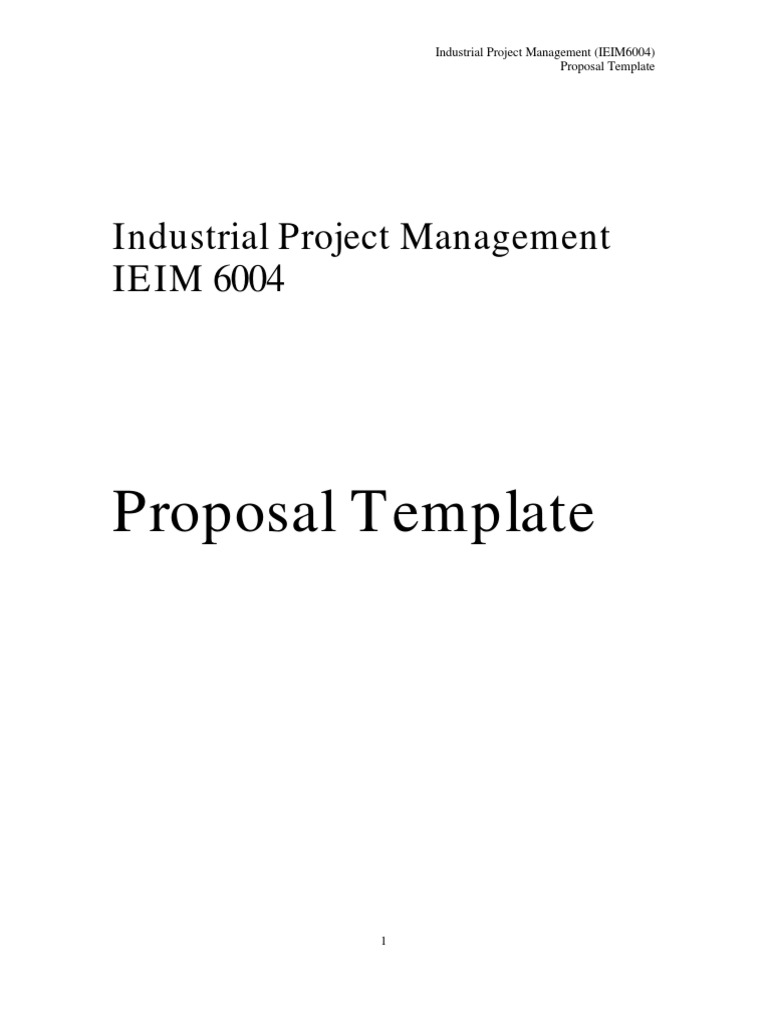 Technical Proposal Template Sample | PDF | Specification (Technical