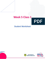 Week 5 Class 1: Student Worksheet