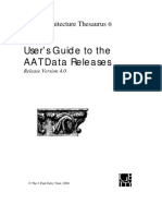 Patricia Harpring - Art & Architecture Thesaurus - User's Guide To The AAT Data Releases