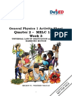 Quarter 2 - MELC 13-16 Week 3: General Physics 1 Activity Sheet