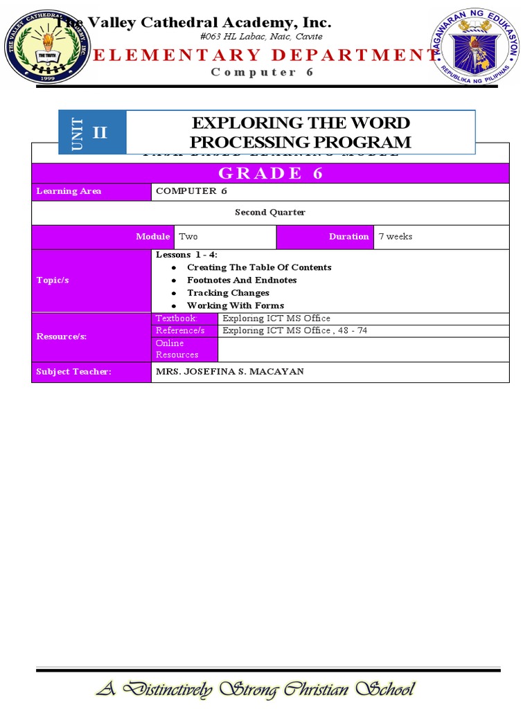 G 6 Computer Module 2nd 2021 2022 | PDF | Note (Typography) | Microsoft ...