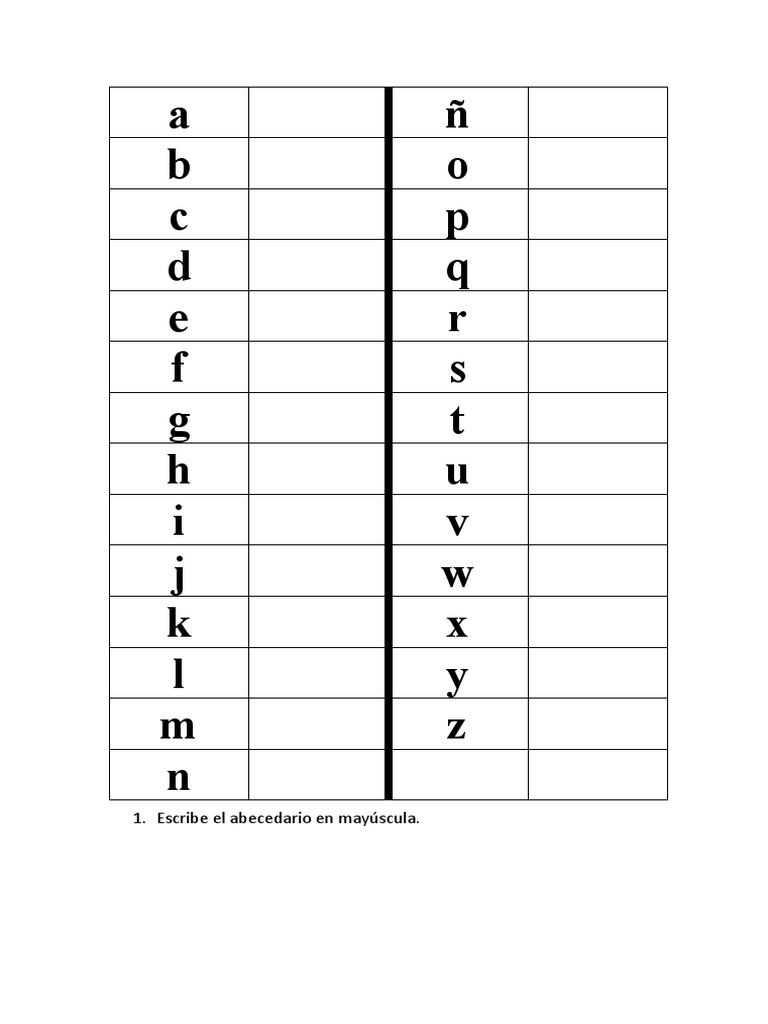 Abecedario en Mayuscula y Minuscula para Completar | PDF
