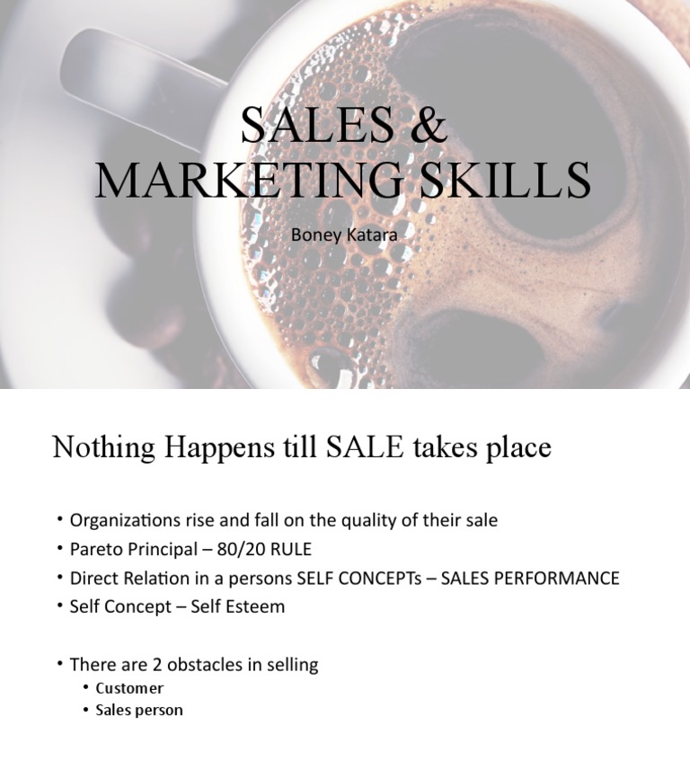 SALES & MARKETING SKILLS Chapter 1 | PDF