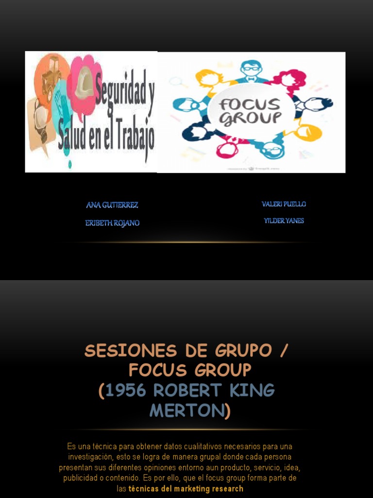Sesiones de Grupo en Investigación Cualitativa | PDF | Grupo de enfoque ...