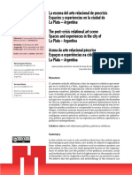 La Escena Del Arte Relacional de Poscrisis Espacios y Experiencias en La Ciudad de La Plata - Argentina