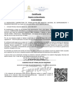 Certificado Desarrollo Senprende