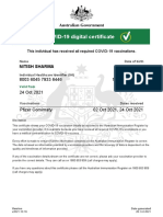 Covid-19 Digital Certificate Nitish Sharma