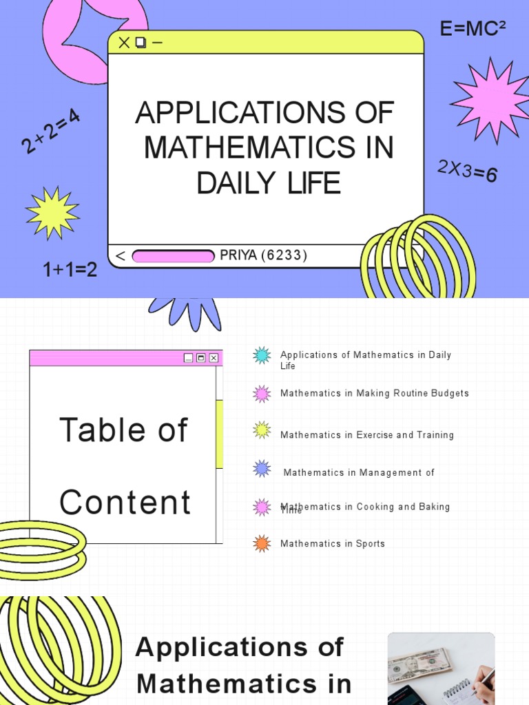 APPLICATION OF MATHEMATICS IN DAILY LIFE PDF intelligence overview