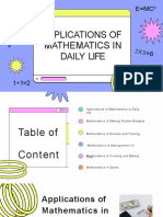 Application of Mathematics in Daily Life
