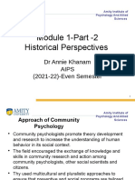 Module 1 Part-2-Historical Prespectives of Community Psychology