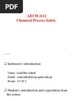 Lecture 1 - Introduction To Process Safety