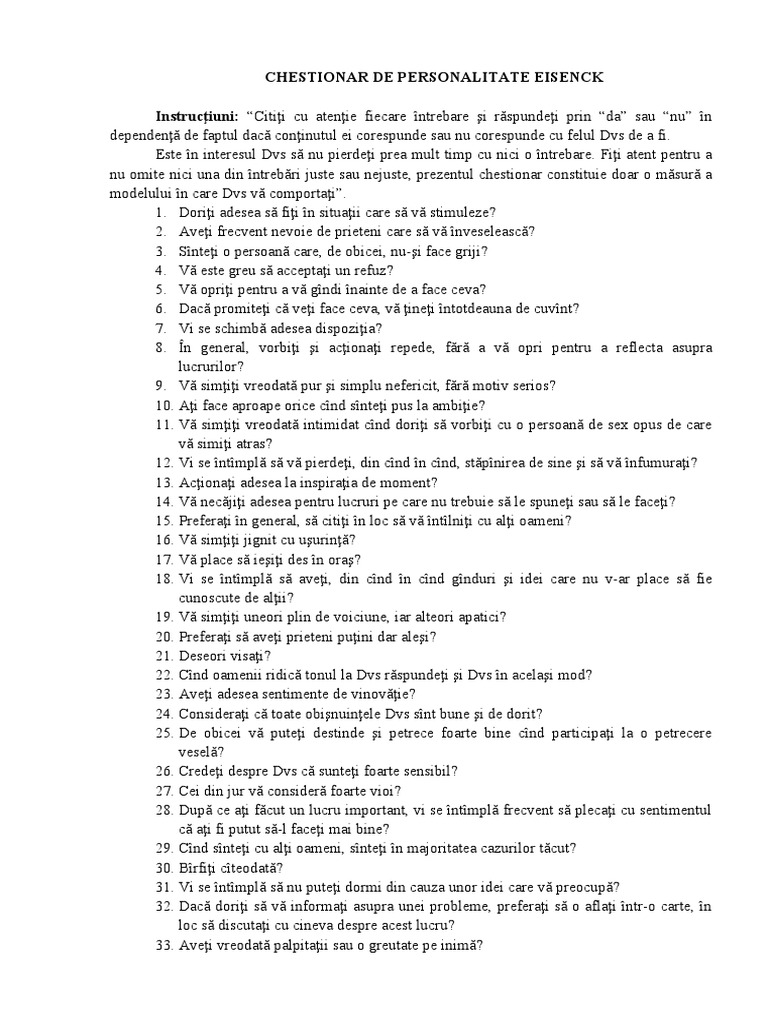 Test Temperament Pdf