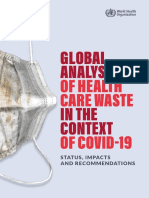 Global Analysis in The Context: of Health Care Waste of Covid-19