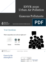 ENVR 2020 Urban Air Pollution Gaseous Pollutants: Based On Lecture Notes From Dr. Meike Sauerwein