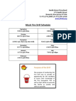 Mock Fire Drill Schedule 2021-22SY