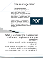 Work Routine Management