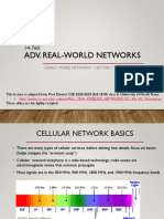 Adv. Real-World Networks: Legacy Moble Networks Lecture 7 Spring 2019