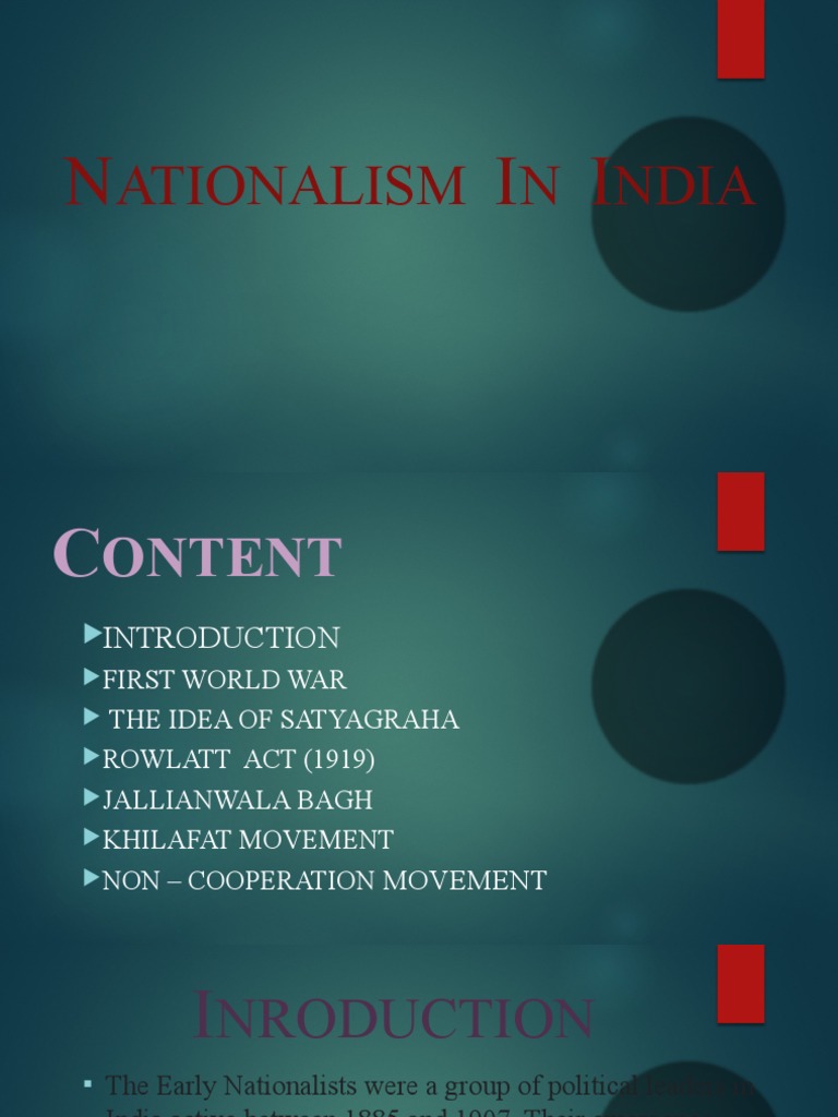 Early Indian Nationalism Overview | PDF | Social Movements | Resistance ...