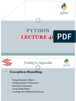 PYTHON LECTURE 48 EXCEPTION HANDLING