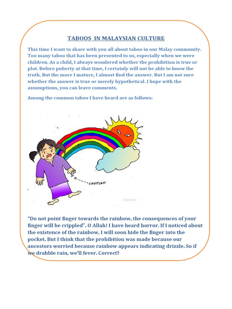 Malay Cultural Taboos Explained | PDF | Taboo | Knowledge