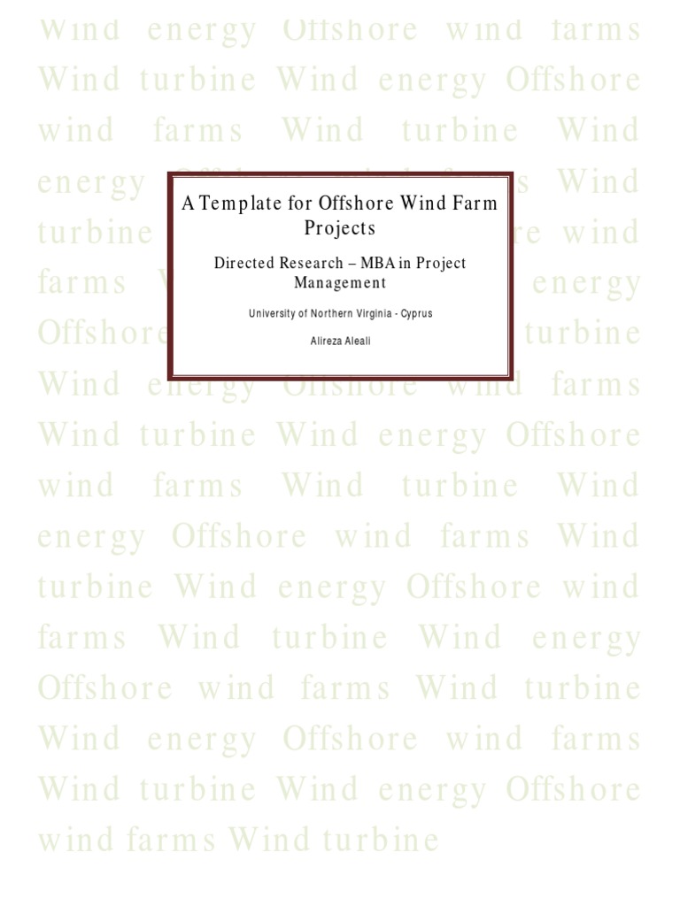 Offshore Wind Farm Project Template | PDF | Offshore Wind Power | Wind ...