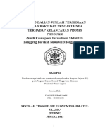 Pengendalian Jumlah Persediaan Bahan Baku Dan Pengaruhnya Terhadap Kelancaran Proses Produksi