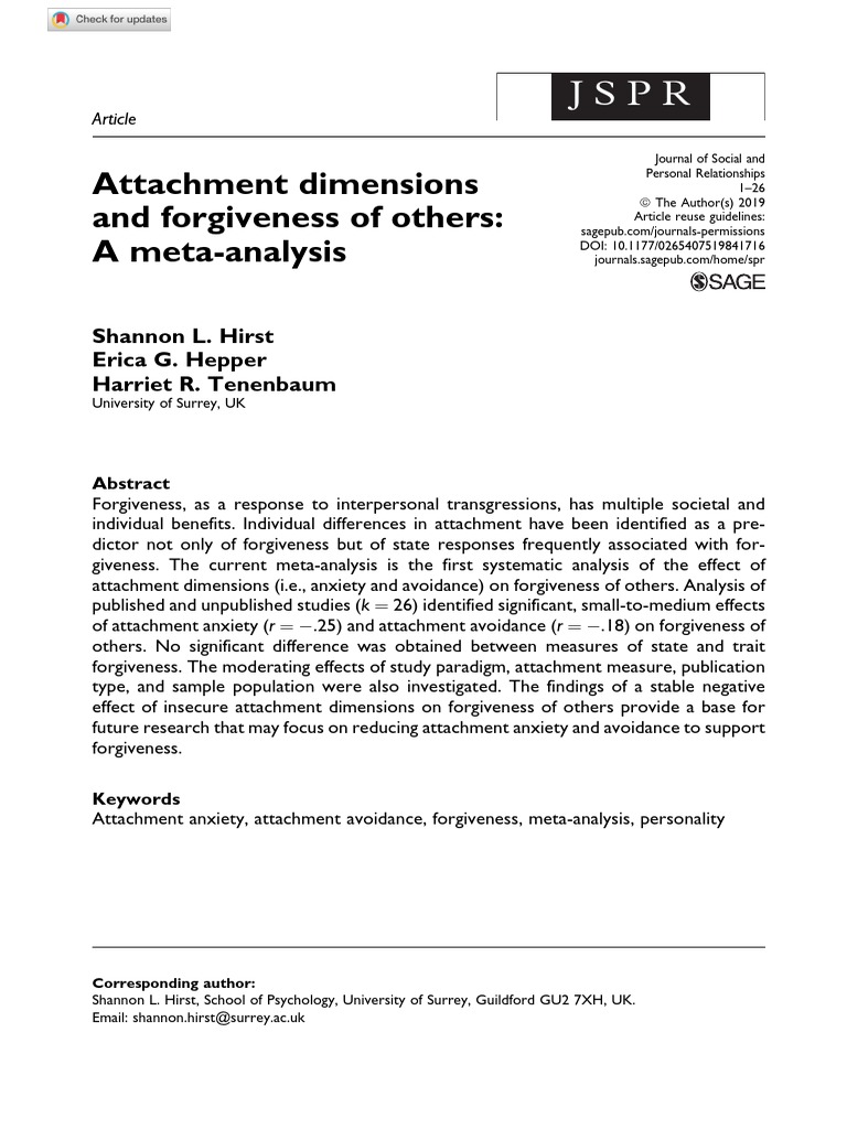 Attachment Dimensions | PDF | Attachment Theory | Empathy