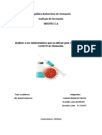 Análisis A Los Medicamentos Que Se Utilizan para Contrarrestar El Covid