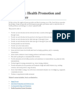 Health Promotion and Maintenance