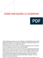 Come Nacquero Le Olimpiadi