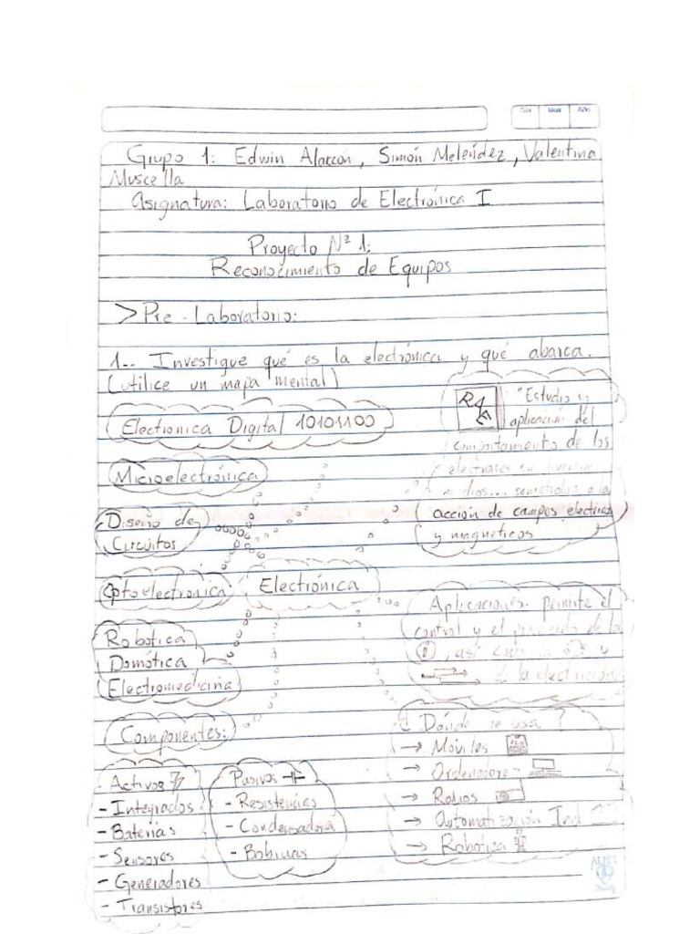 Practica N 1 Laboratorio Electronica 1 Grupo 1 Pdf Electrónica