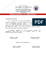 SBFP Memorandum of Agreeement