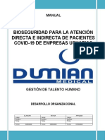 Manual Bioseguridad Atencion Directa e Indirecta Paciente Covid Empresas Usuarias