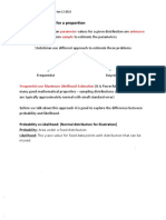 Statistical Inference For A Proportion: Parameter Unknown Sample