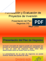 9 Presentación Del Plan de Negocios