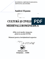 Andrei Esanu Cult, Si Civilizatie Medievala Romaneasca