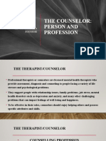 Lesson Three Counselor - Person and Profession