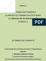 Tema 4 - Autorizatii Turistice in Turism. Soc Comerciale