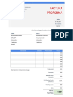 Modelo de Factura Proforma en Word