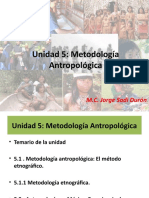 Unidad 5 Metodologia Antropologica El Metodo Etnografico