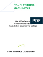 Ee2302 - Electrical Machines Ii: Mrs.A.Rajalakshmi Senior Lecturer / EEE Rajalakshmi Engineering College