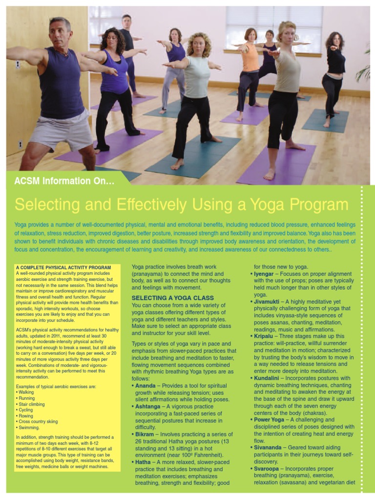 Yoga Handout | PDF | Hatha Yoga | Meditation