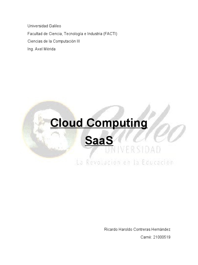 Introducción al Cloud Computing y SaaS | PDF | Computación en la nube ...