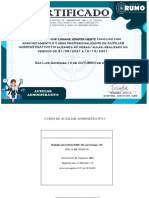 Certificado Auxiliar Administrativo Lidiane Jenifer Hentz