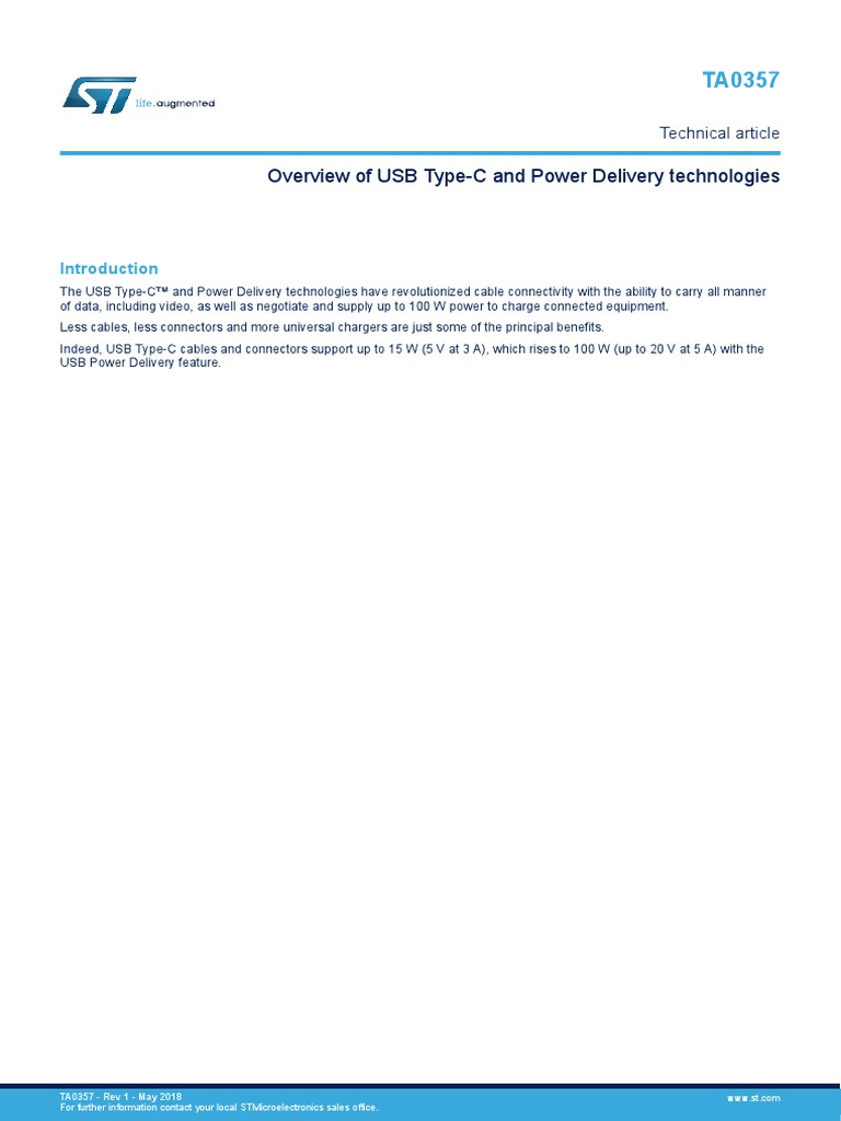 Usbc Pinout Datasheet | Download Free PDF | Usb | Computing